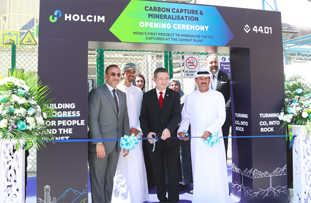 Holcim UAE and 44.01 Mark Official Commissioning of the UAE’s First Industrial Carbon Capture and Mineralisation PilotThe ceremony in Fujairah formally marks the successful commissioning of the pilot, proving the operational capability and technical feasibility of continuous carbon capture and underground mineralization in the UAE.